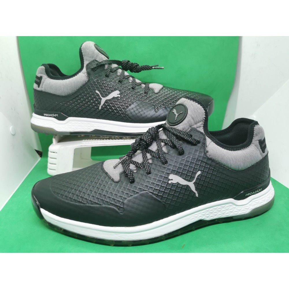 Puma Men's PROADAPT ALPHACAT Black Gray Golf Shoes Peacoat/Silver Size 11